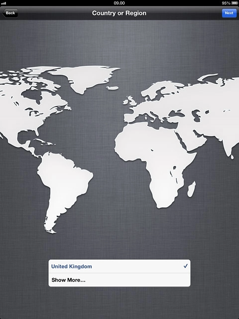 To change country or area:If required, press Show More....