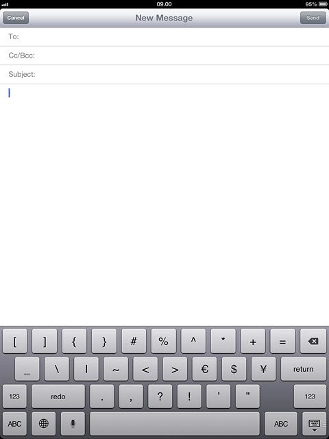 Press ABC to return to text input.