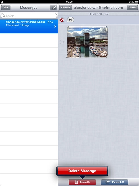 Press Delete Message.