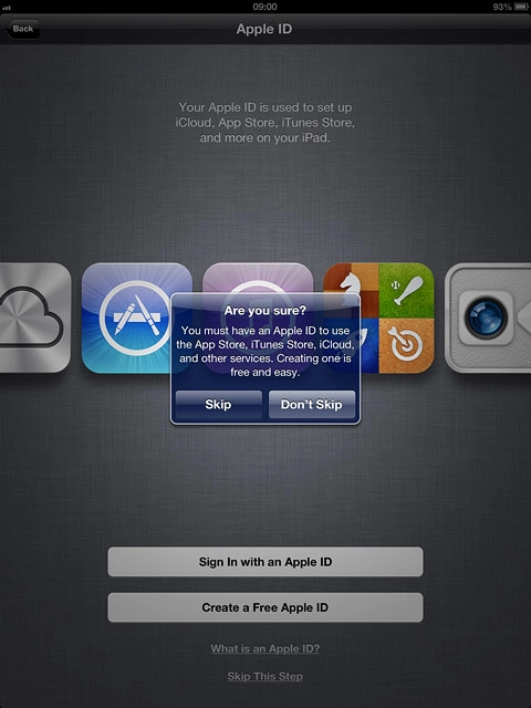 Press Skip.Follow the instructions on the display to activate your device.