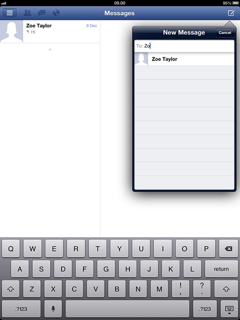 Press the required contact.