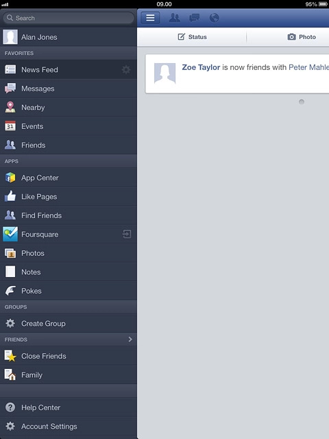 Press Events.Your events are displayed.