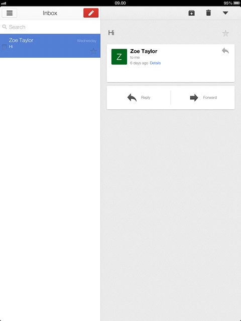 You can now use the application.Please note that Gmail isn't part of the original application package and therefore only a general description is given here.You have a number of options, such as:Send email messagesRetrieve and read email messagesReply to email messagesSelect application settings