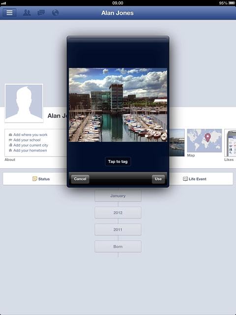 If you select a picture:Press Use.