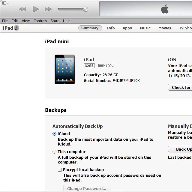 Select iCloud or This computer.