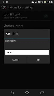 Key in your current PIN and press OK.