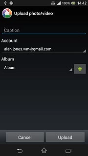 Key in text for the picture.Press Upload.