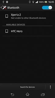Your phone searches for devices and after a moment, a list of Bluetooth devices within range is displayed.Press the required Bluetooth device.
