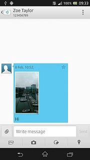 Press and hold the required picture message until a pop-up menu is displayed.