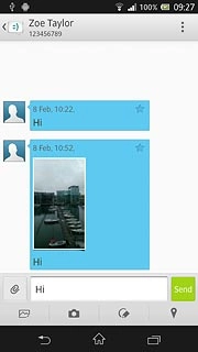 Write the required text and press Send.