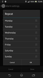 Press the required days to select them.
