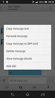 Press Forward message.