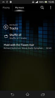 Press the required audio file.