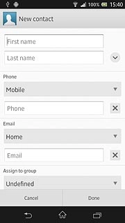 Press First name and key in the required first name.