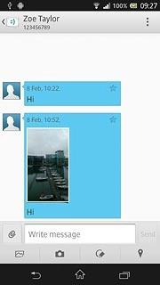 Press and hold the required text message until a pop-up menu is displayed.