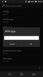 Key in default and press OK.