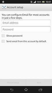 Press Password and key in the password for your email account at your email provider.