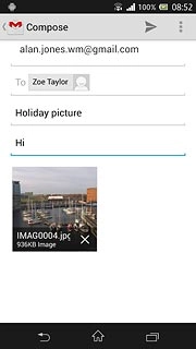 Press the send icon when you've finished your email message.