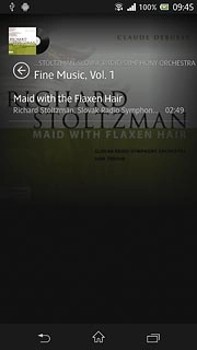 Press the required audio file.