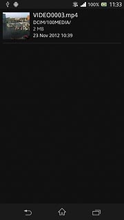 Press the required video clip.