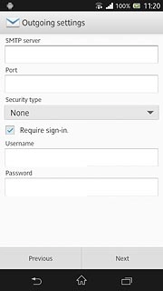 Press Require sign-in to turn SMTP authentication on or off.