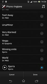 Press the different ring tones to listen to them.