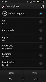 Once you've found a ring tone you like, press Done.
