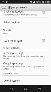 Press Delete account.