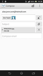 Write subject and text.Press the send icon.