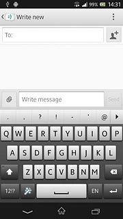 Press the letter keys to key in the required word.A number of words based on the letters you've keyed in are displayed.