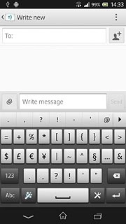 Press Abc to return to text input.