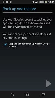 Press the box next to Keep this phone backed up with my Google Account to turn backup on or off.
