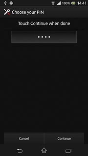 Key in the required phone lock code and press Continue.