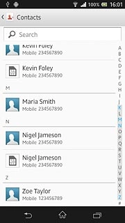 Press the required contact.