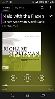 To go to the next audio file:Press arrow right.