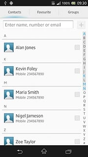 Press the required contact.
