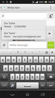 Key in the first letters of the required contact.Matching contacts are displayed.Press the required contact.