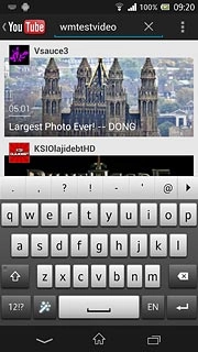 Key in the required search word and press enter.