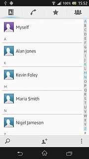 Press the menu icon.Select one of the following options:Copy contacts from your SIM to your phone, go to 2a.Copy contacts from your phone to your SIM, go to 2b.