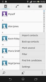 Press Back up contacts.