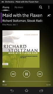 Press the menu icon.