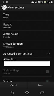 Press the field below Alarm text.Key in the required name.