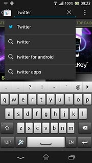 Key in Twitter and press enter.