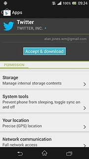 Press Accept & download.Wait while the application is downloaded and installed.