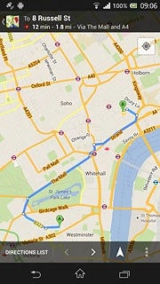 Press the menu icon.