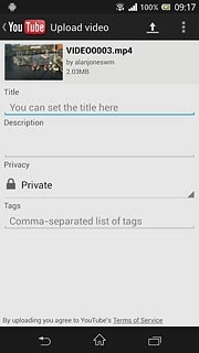 Press the upload icon.