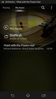 Press the required audio file.