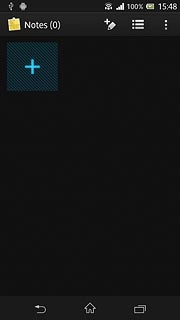 Press +.Write the text for the note.