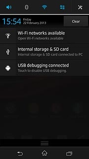 Press Wi-Fi networks available.A list of available Wi-Fi networks is displayed.
