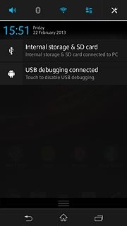 Slide your finger down the display starting from the top edge of your phone.Press the Wi-Fi icon to turn on Wi-Fi.